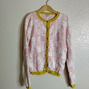 Kenzo kids button down geometric print cardigan sz 12